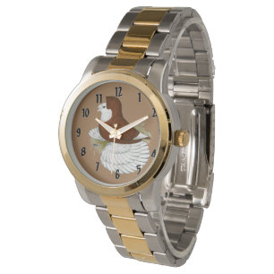Reloj De Pulsera Trumpeter Pigeon Red Baldhead