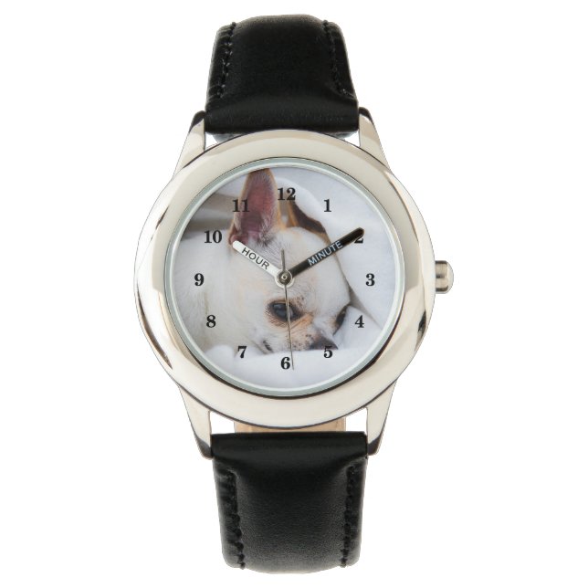 Reloj De Pulsera Tu mascota perro cachorro personalizado foto chihu (Anverso)