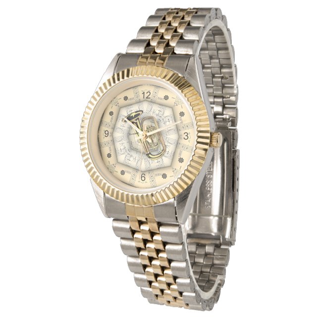 Reloj De Pulsera Tuba ~ Diseño musical extraño ~ Único ~ ~ (Angular)