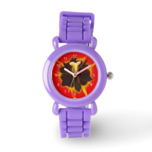 Reloj De Pulsera tulipán amarillo rojo