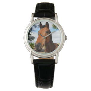 Reloj De Pulsera Tulipán El Caballo De La Bahía Marrón,