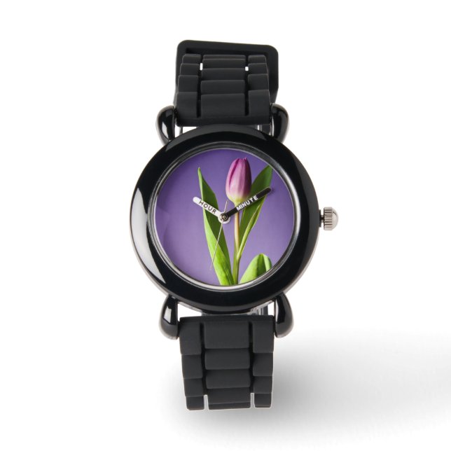 Reloj De Pulsera Tulipán púrpura (Anverso)