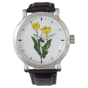 Reloj De Pulsera Tulipanes amarillos con iluminación trasera