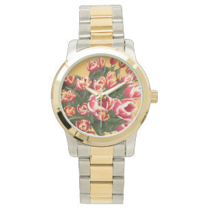Reloj De Pulsera Tulipanes Dos Pulseras De Tono