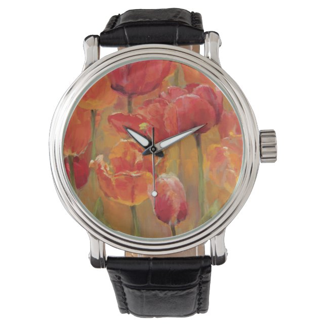 Reloj De Pulsera Tulipanes en el medio (Anverso)