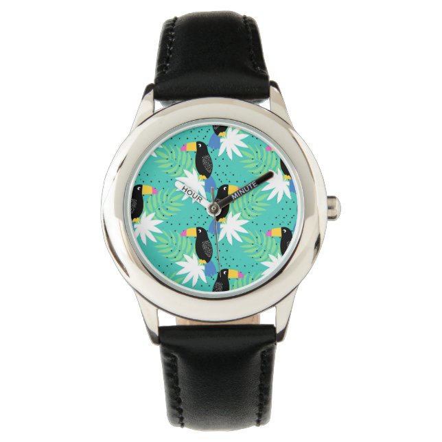 Reloj De Pulsera Turistas Verde azulados (Anverso)