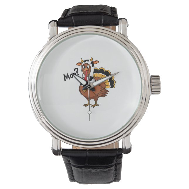 Reloj De Pulsera Turquía Moo Cow Funny Thankde Performance Spri (Anverso)