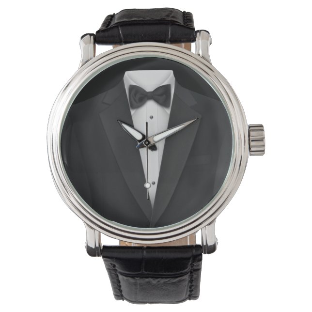 Reloj De Pulsera Tuxedo negro (Anverso)