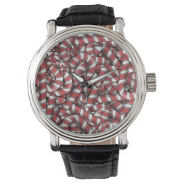 Reloj De Pulsera Twided Red Striped Abstract Candy Canes