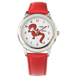 Reloj De Pulsera Twist & Thrive Red Lizard