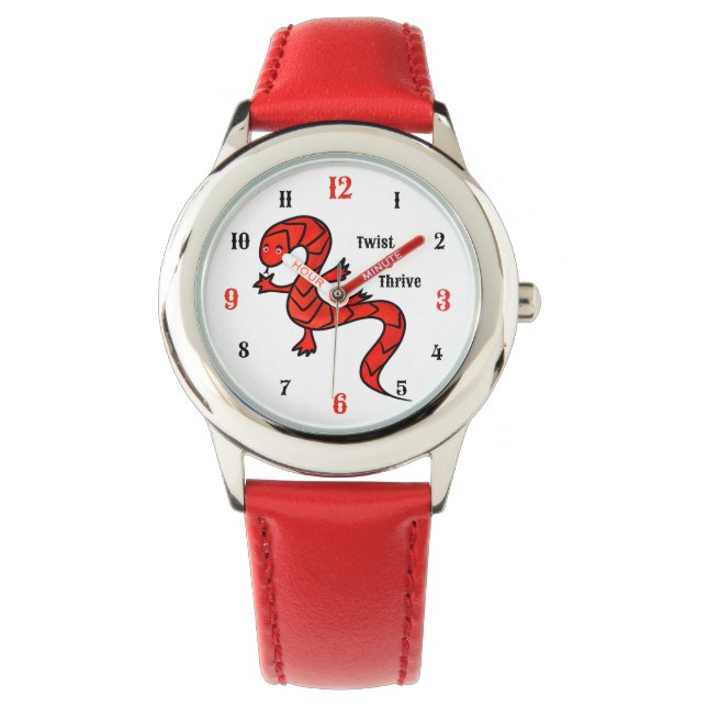 Reloj De Pulsera Twist & Thrive Red Lizard (Anverso)