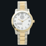 Reloj De Pulsera Two-Tone Roman Numeral  Gift for  Loved Ones<br><div class="desc">Two-Tone Roman Numeral Gift for Loved Ones Descriere (SEO): Celebrate life’s biggest moments with this Two-Tone Roman Numeral Personalized Watch, crafted with a luxurious gold and silver stainless steel band and a classic white dial. Customized with names or initials, this elegant timepiece makes the perfect Father’s Day gift, anniversary present,...</div>