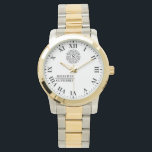 Reloj De Pulsera Two-Tone Roman Numeral  Gift for  Loved Ones<br><div class="desc">Two-Tone Roman Numeral Gift for Loved Ones Descriere (SEO): Celebrate life’s biggest moments with this Two-Tone Roman Numeral Personalized Watch, crafted with a luxurious gold and silver stainless steel band and a classic white dial. Customized with names or initials, this elegant timepiece makes the perfect Father’s Day gift, anniversary present,...</div>