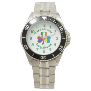 Reloj De Pulsera Ucrania Irlanda EE. UU. Trébol Bandera Personaliza