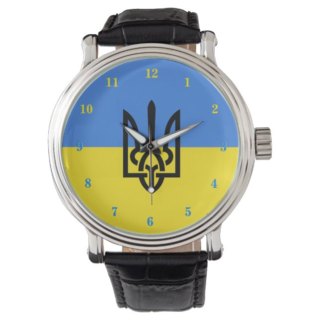Reloj De Pulsera Ucrania - Paz - Bandera ucraniana - Libertad (Anverso)