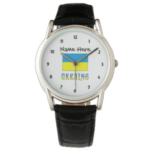 Reloj De Pulsera Ucrania y Bandera de Ucrania Personalizados