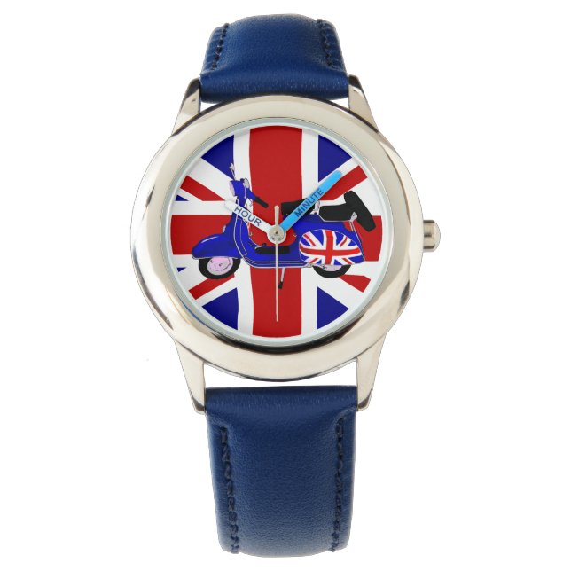 Reloj De Pulsera UJ Blue Scooter Pop Art (Anverso)