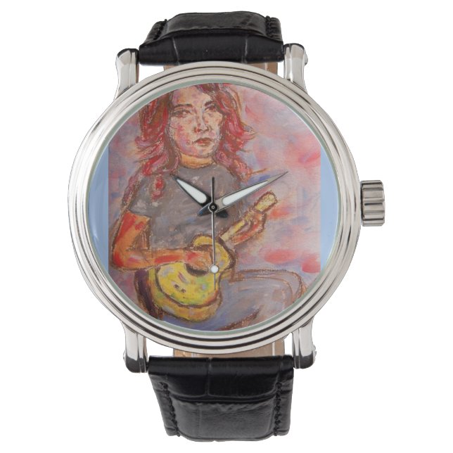 Reloj De Pulsera Ukulele Chica (Anverso)
