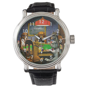 Reloj De Pulsera Un amigo en necesidad, Perros jugando póquer,
