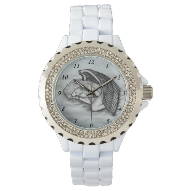 Reloj De Pulsera Un ángel durmiente en las nubes del cielo (Anverso)