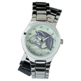 Reloj De Pulsera Un ángel durmiente en las nubes del cielo en verde