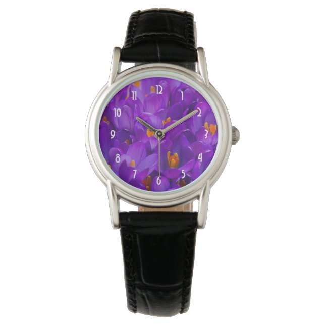Reloj De Pulsera Un campo de cruces moradas (Anverso)