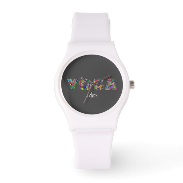 Reloj De Pulsera Un divertido gráfico de Yoga O'Clock eWatch (Anverso)