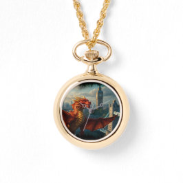 Reloj De Pulsera Un dragón escocés rojo venera a Londres