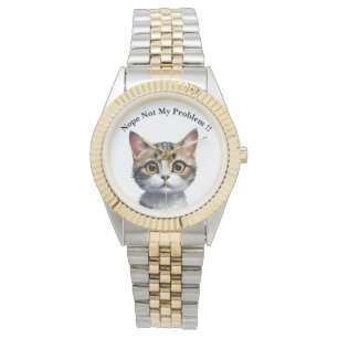 Reloj De Pulsera Un Gato Gracioso Dice Que No Es Mi Problema,