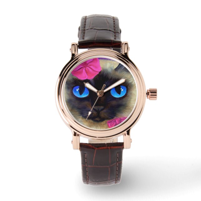Reloj De Pulsera Un gato lindo con la muñeca de Ilustracion de cara (Anverso)