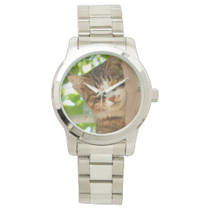 Reloj De Pulsera Un gato trepando un árbol