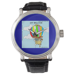 Reloj De Pulsera Un globo de gato divertido Unisex Watch
