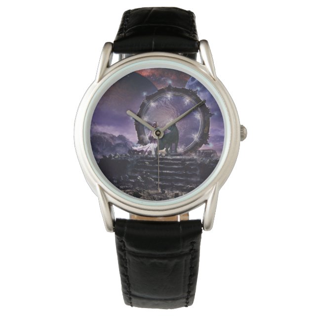Reloj De Pulsera Un hada y un lobo oscuro (Anverso)
