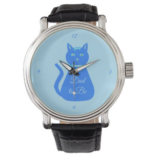 Reloj De Pulsera Un niño pequeño y azul, Personalizado de gato, pap