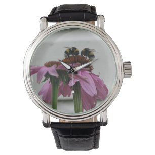 Reloj De Pulsera un par de abejorros en la flor