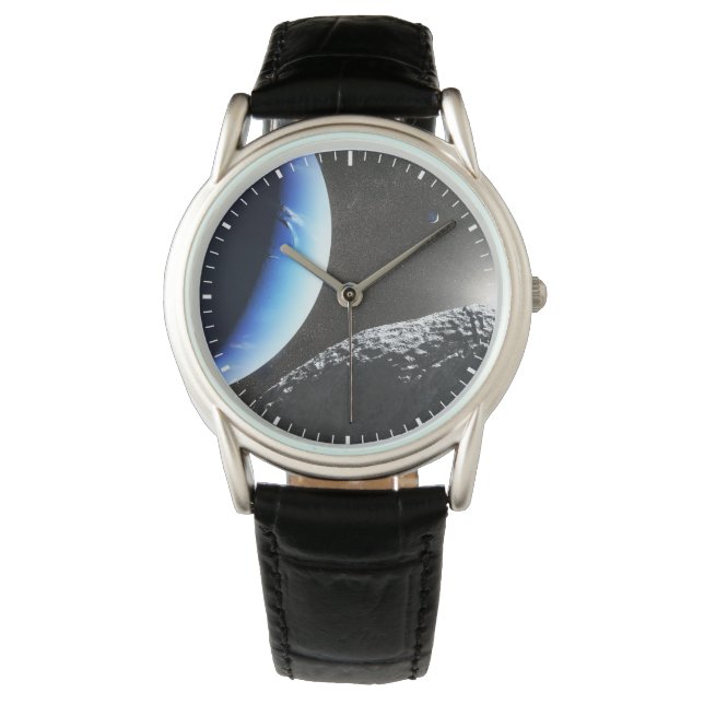 Reloj De Pulsera Un Pequeño Hippocamp De La Luna De Neptuno. (Anverso)