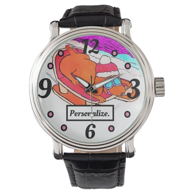 Reloj De Pulsera Un Personalizado gracioso adorno caricaturista per (Anverso)