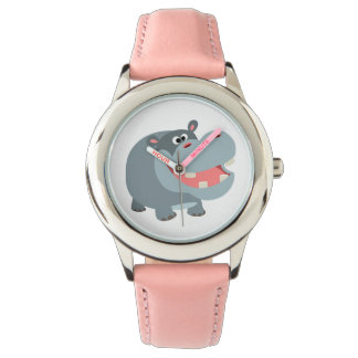 Reloj De Pulsera Un Personalizado sonriente lindo Hippo Watch