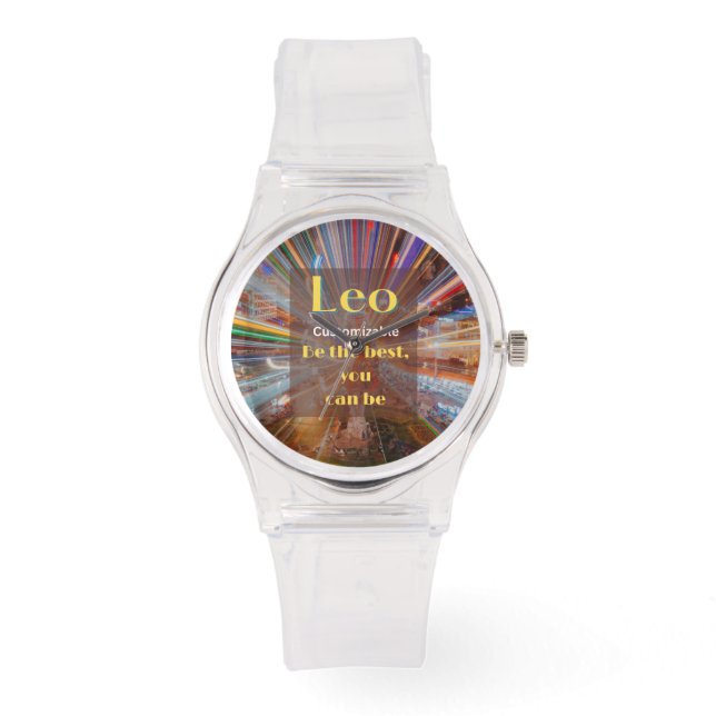 Reloj De Pulsera  Un reloj- signo astrológico Leon/Leona (Anverso)
