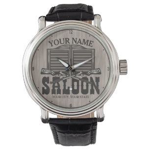 Reloj De Pulsera Un rifle occidental personalizado dispara un viejo
