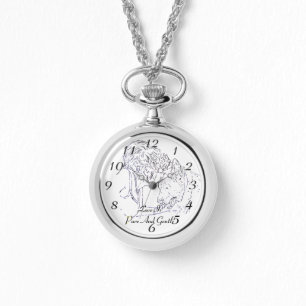 Reloj De Pulsera Un tierno dibujo amoroso de un chica besando a un