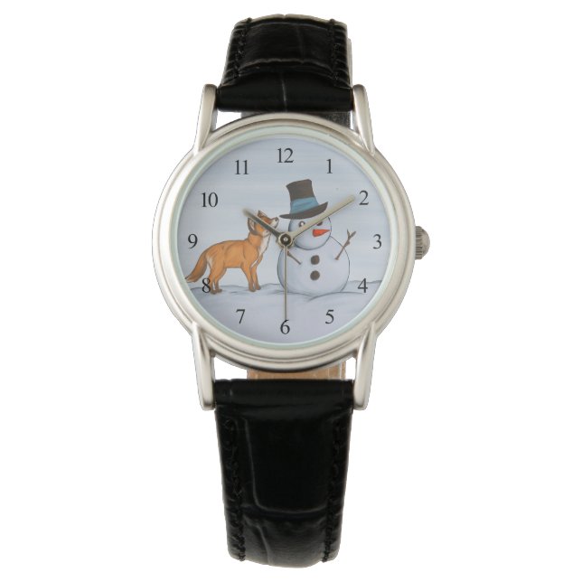 Reloj De Pulsera Un tranquilo día de nieve (Anverso)