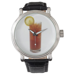 Reloj De Pulsera Un vidrio de té helado