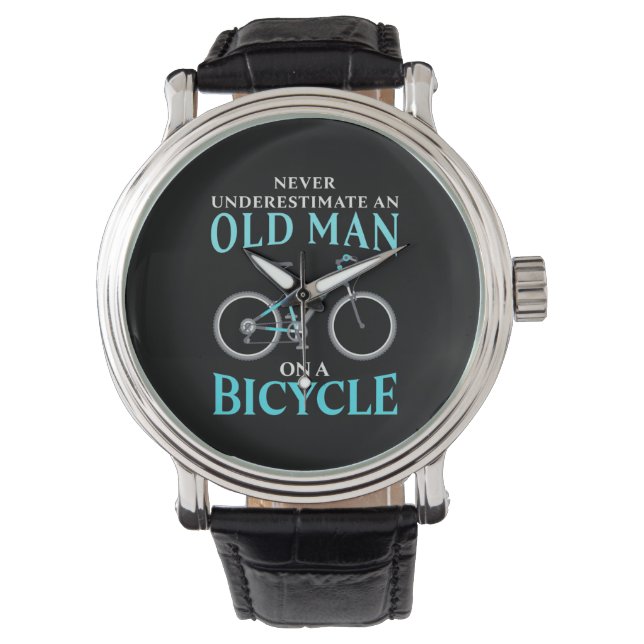 Reloj De Pulsera Un Viejo En Bicicleta (Anverso)