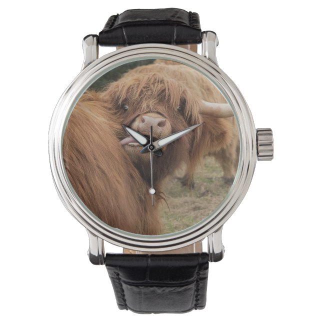 Reloj De Pulsera Una maravillosa fotografía de una vaca en las tier (Anverso)