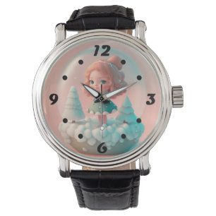 Reloj De Pulsera Una muñeca graciosa en la nube