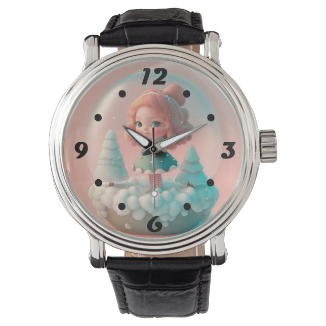 Reloj De Pulsera Una muñeca graciosa en la nube (Anverso)