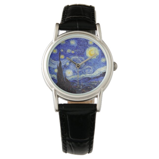 Reloj De Pulsera Una noche estrellada mira a Van Gogh (Anverso)