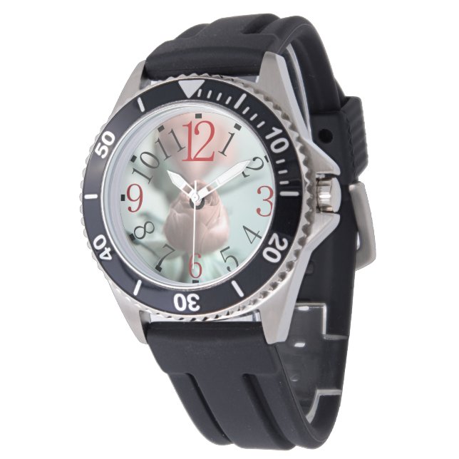 Reloj De Pulsera Una Rosa Rosa para tu Novia... (Angular)
