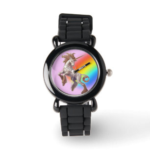 Reloj De Pulsera unicorn purpurina watch